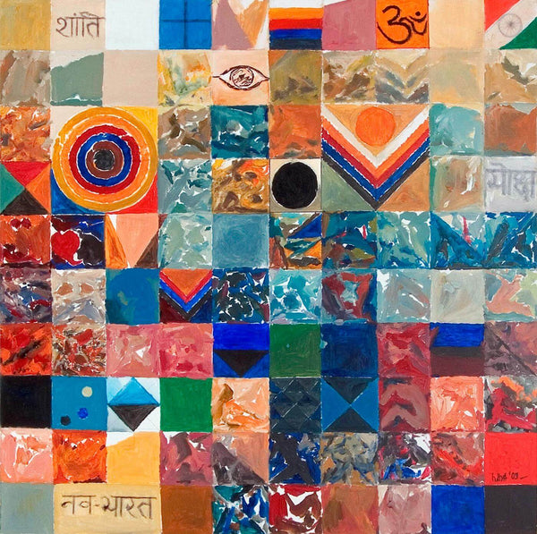 Navbharat - Syed Haider Raza Painting - Posters