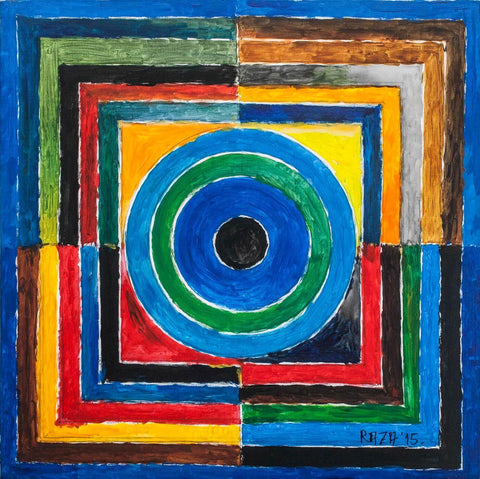 Neelambar (Blue Sky) - S H Raza Painting - Framed Prints