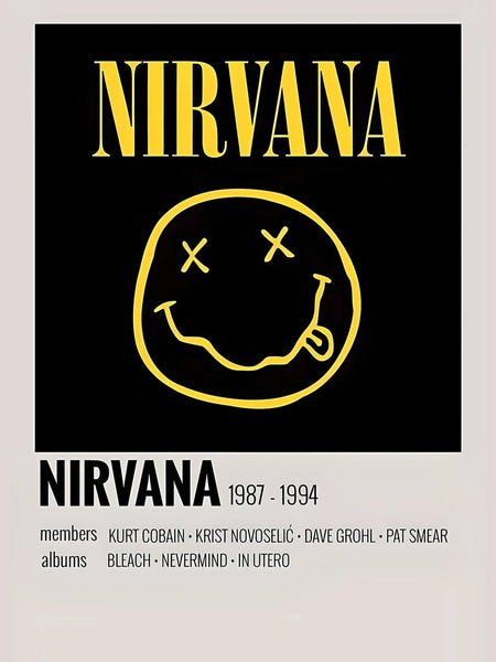 Nirvana - Fan Art Graphic Poster - Framed Prints
