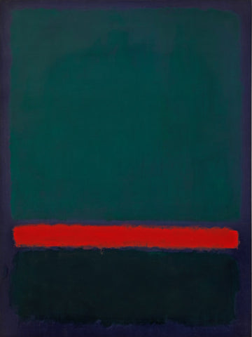 No 15 (Two Greens and Red Stripe) 1964 - Mark Rothko - Colourfield Painting by Mark Rothko