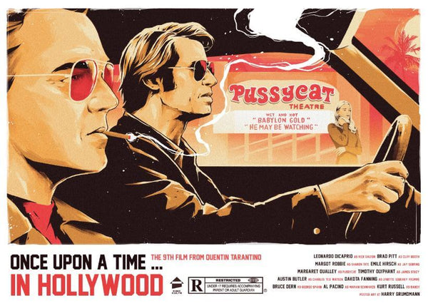 Once Upon A Time In  Hollywood - Quentin Tarantino Movie Poster - Canvas Prints