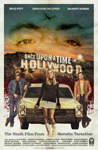 Once Upon A Time In  Hollywood - Quentin Tarantino Retro Style  Movie Poster - Framed Prints