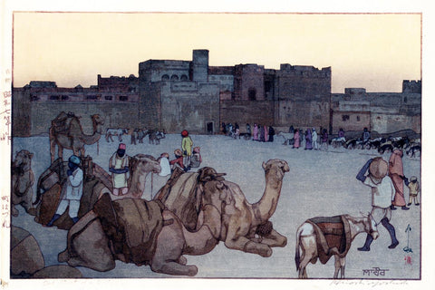 Outskirts Of A Village In Rajasthan - Yoshida Hiroshi - Vintage Japanese Painting Of India - Canvas Prints