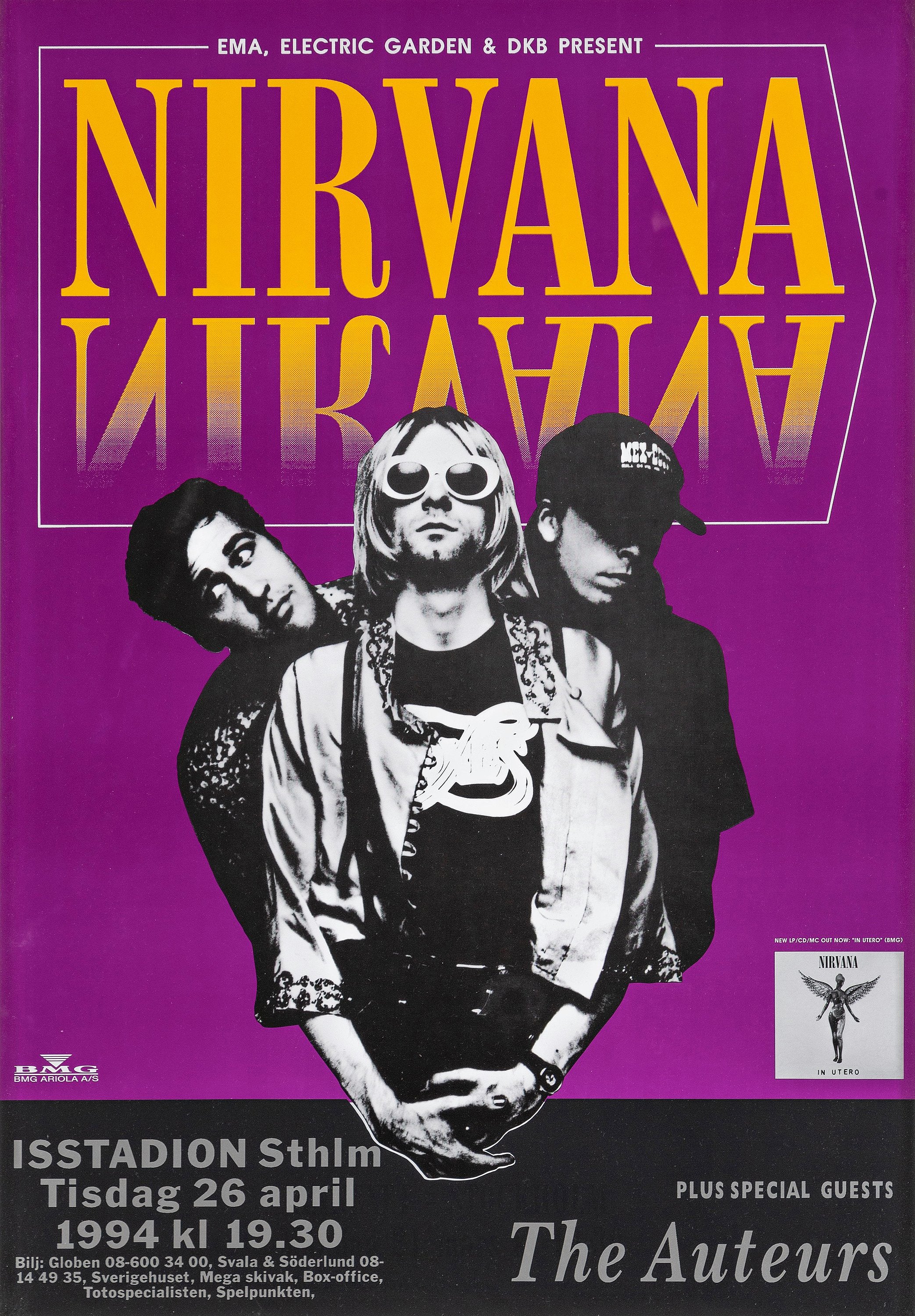 Nirvana - Live In Stockholm, 1994 - Canceled Show Concert Poster