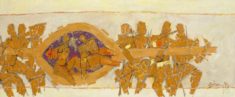 Paalki (Palenquin) - Maqbool Fida Husain - Large Art Prints by M F Husain