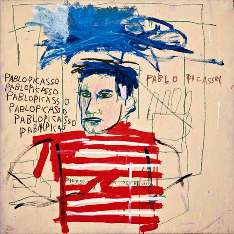 Pable Picasso Portrait - Jean-Michael Basquiat - Neo Expressionist Painting by Jean-Michel Basquiat