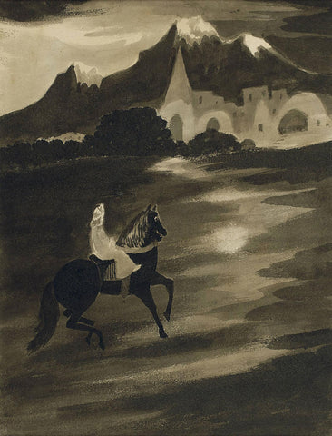 Pakshiraaj Ghoda (Galloping Horse) - Gagendranath Tagore - Canvas Prints