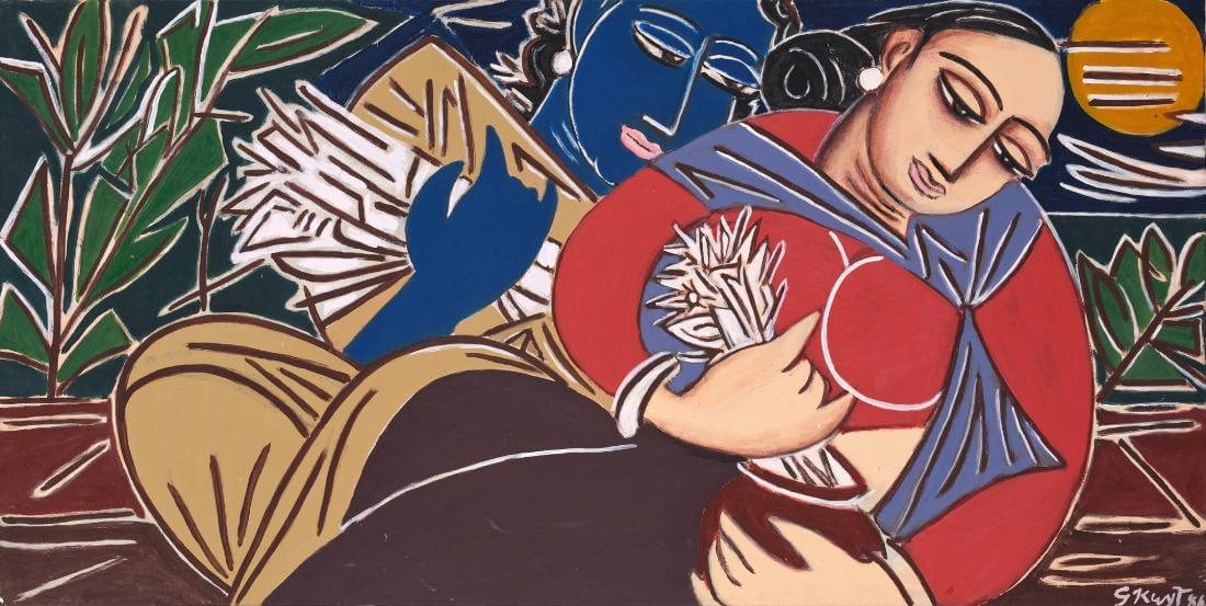 Is Keyt Pastoral - George Keyt - Contemporary Painting - Large Art Prints by ...