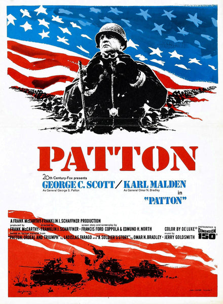 Patton  (1970) - Hollywood War Film Classic English Movie Poster - Canvas Prints