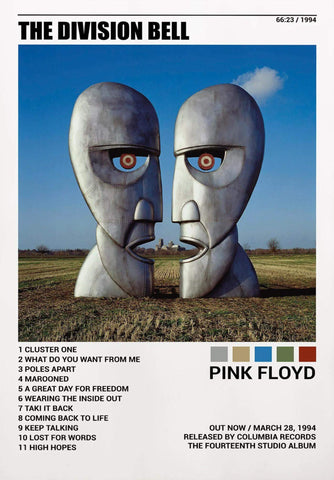 Pink Floyd - Division Bell Album Cover - Minimalist Art - Retro Modern - Vintage Music Poster by Tallenge Store