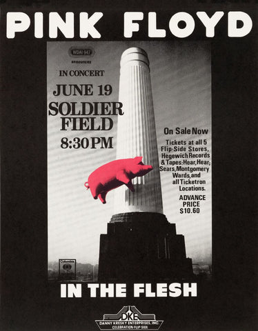 Pink Floyd - In The Flesh Tour 1977 - Vintage Concert Poster - Rock Memorabilia Music Poster by Tallenge Store