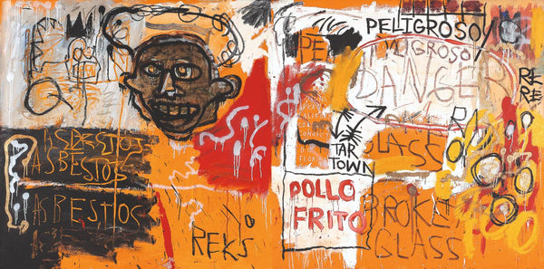 Pollo Frito (Freid Chicken) - Jean-Michael Basquiat - Neo Expressionist Masterpiece Painting - Canvas Prints