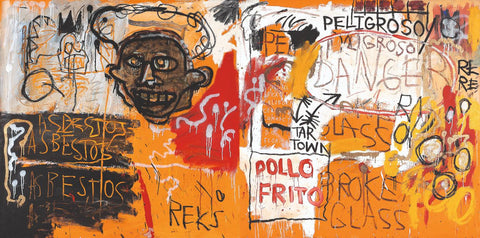 Pollo Frito (Freid Chicken) - Jean-Michael Basquiat - Neo Expressionist Masterpiece Painting - Art Prints