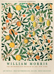 Pomegranate - William Morris Exhibition Poster - Vintage Naturalistic Floral Wall Art