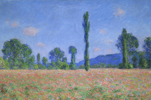 Poppy Field (Giverny, 1890) - Claude Monet - Impressionist Painting by Claude Monet 