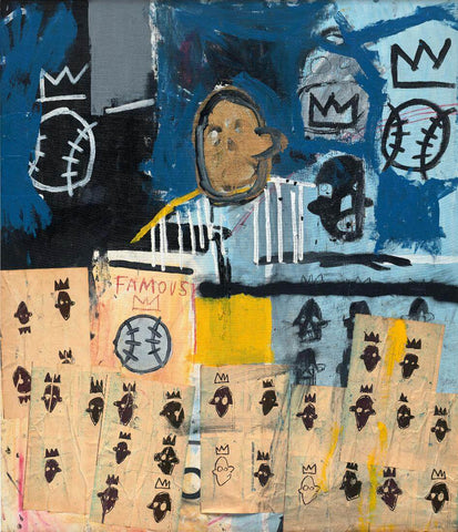 Portrait Of A Famous Ballplayer -  Jean-Michael Basquiat - Neo Expressionist Painting by Jean-Michel Basquiat