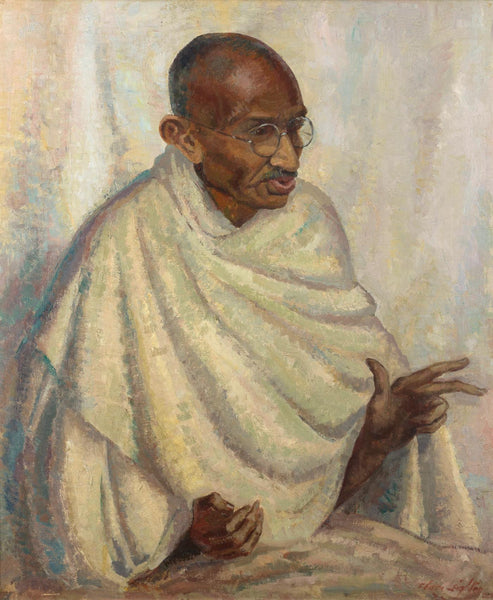 Portrait Of Mahatma Gandhi - Claire Leighton - Life Size Posters