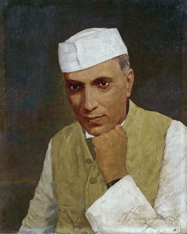 Portrait Of Pandit Jawaharlal Nehru - Hemendranath Mazumdar by Indian Art