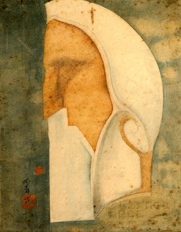 Portrait Of Rabindranath Tagore - Gaganendranath Tagore - Bengal School - Indian Art Painting by Gaganendranath Tagore