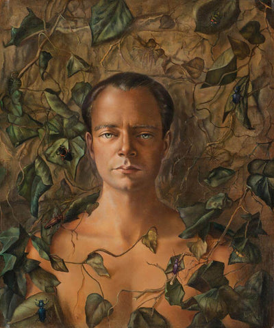 Portrait Of Stanislao Lepri - Leonor Fini - Surrealist Art Painting by Leonor Fini