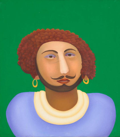 Portrait Of A Young Man - Large Art Prints by Manjit Bawa