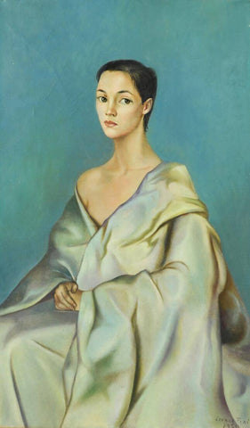 Portrait of Elizabeth (Bessie) de Cuevas Faure - Leonor Fini - Surrealist Art Painting by Leonor Fini