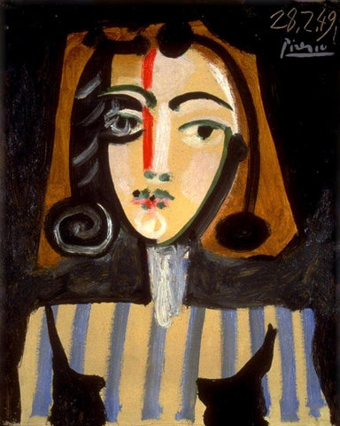 Portrait of Francoise (Buste de Femme) - Pablo Picasso - Portrait Painting by Pablo Picasso