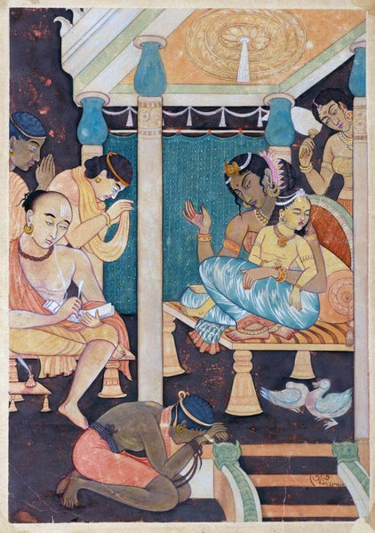 Prabhavatigupta Ruling The Vakataka Kingdom - Asit Kumar Haldar -  Bengal School Of Art - Indian Painting - Posters