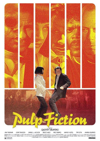 Pulp Fiction - Quentin Tarantino - Hollywood Movie Graphic Art Poster - Canvas Prints