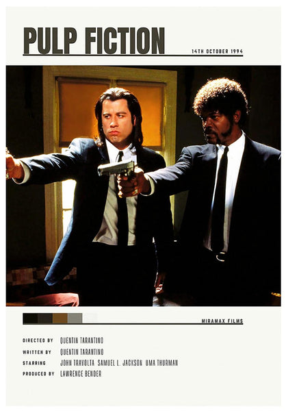 Pulp Fiction - Quentin Tarantino - Hollywood Movie Poster - Framed Prints
