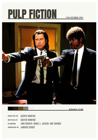 Pulp Fiction - Quentin Tarantino - Hollywood Movie Poster - Framed Prints