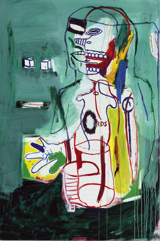 RDS - Jean-Michael Basquiat - Neo Expressionist Painting - Life Size Posters by Jean-Michel Basquiat