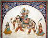Radha And Krishna on Elephant Made of Lady Figures (Nari Kunjar) Painting - Vintage Indian Art - Canvas Prints