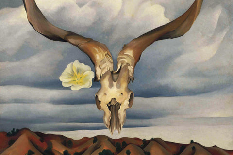 Ram's Head, White Hollyhock-Hills - Georgia O'Keefe Painting - Posters