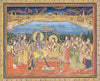 Rama And Sita Enthroned (Pattabhishek Ram Darbar - Jaipur School c1800 -  - Vintage Indian Ramayan Painting - Framed Prints