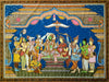 Rama Chandra Rajya Abhishek - Pattachitra - Indian Folk Art Ramayan Painting - Framed Prints