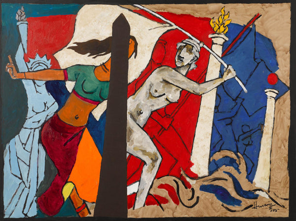 Revolution - M F Husain Painting - Posters