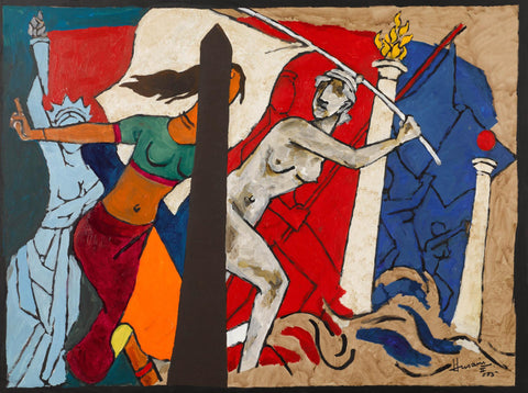 Revolution - M F Husain Painting - Posters