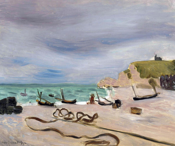 Large Artwork Prints of Ropes On The  Beach At Etretat - Henri Matisse - Neo-Impressionist Art Painting - Large Art Prints by Henri Matisse
