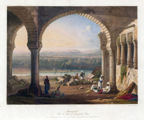 Ruins Of Aurangzebs Palace In Aurangabad c1813 - Captain Robert M Grindlay -  Vintage Orientalist Painting Of India - Posters by Robert Melville Grindlay