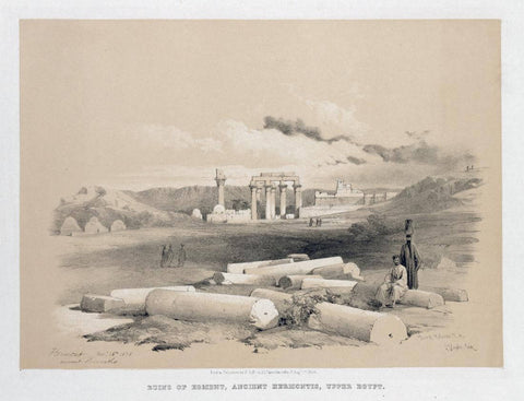 Ruins Of Erment In Upper Egypt c1838 - David Roberts RA - Vintage Orientalist Painting Of Egypt - Life Size Posters