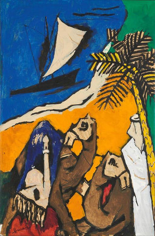 Sabeel - M F Husain Painting by M F Husain