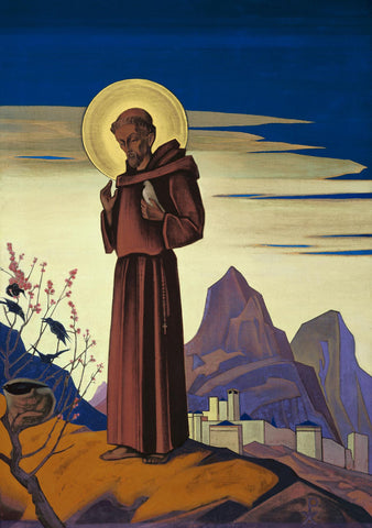 Saint Francis - Nicholas Roerich Painting - Christian Art by Nicholas Roerich
