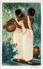 Santhal Women - Haren Das - Bengal School Art Woodcut Painting - Life Size Posters