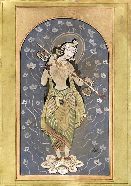Saraswati - Nandalal Bose - Bengal School Painting - Canvas Prints