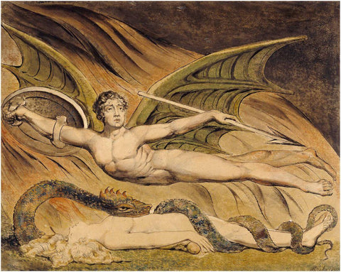 Satan Exulting Over Eve - William Blake - Framed Prints