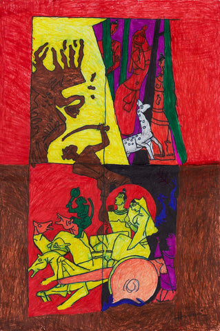 Scenes From The Ramayan - Maqbool Fida Husain - Life Size Posters by M F Husain