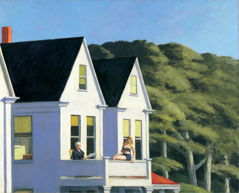 Second Story Sunlight - Edward Hopper - Contemporary Art Painting by Edward Hopper