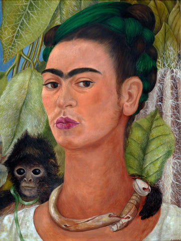 Self-Portrait With Monkey (1938) - Frida Kahlo Painting by Frida Kahlo