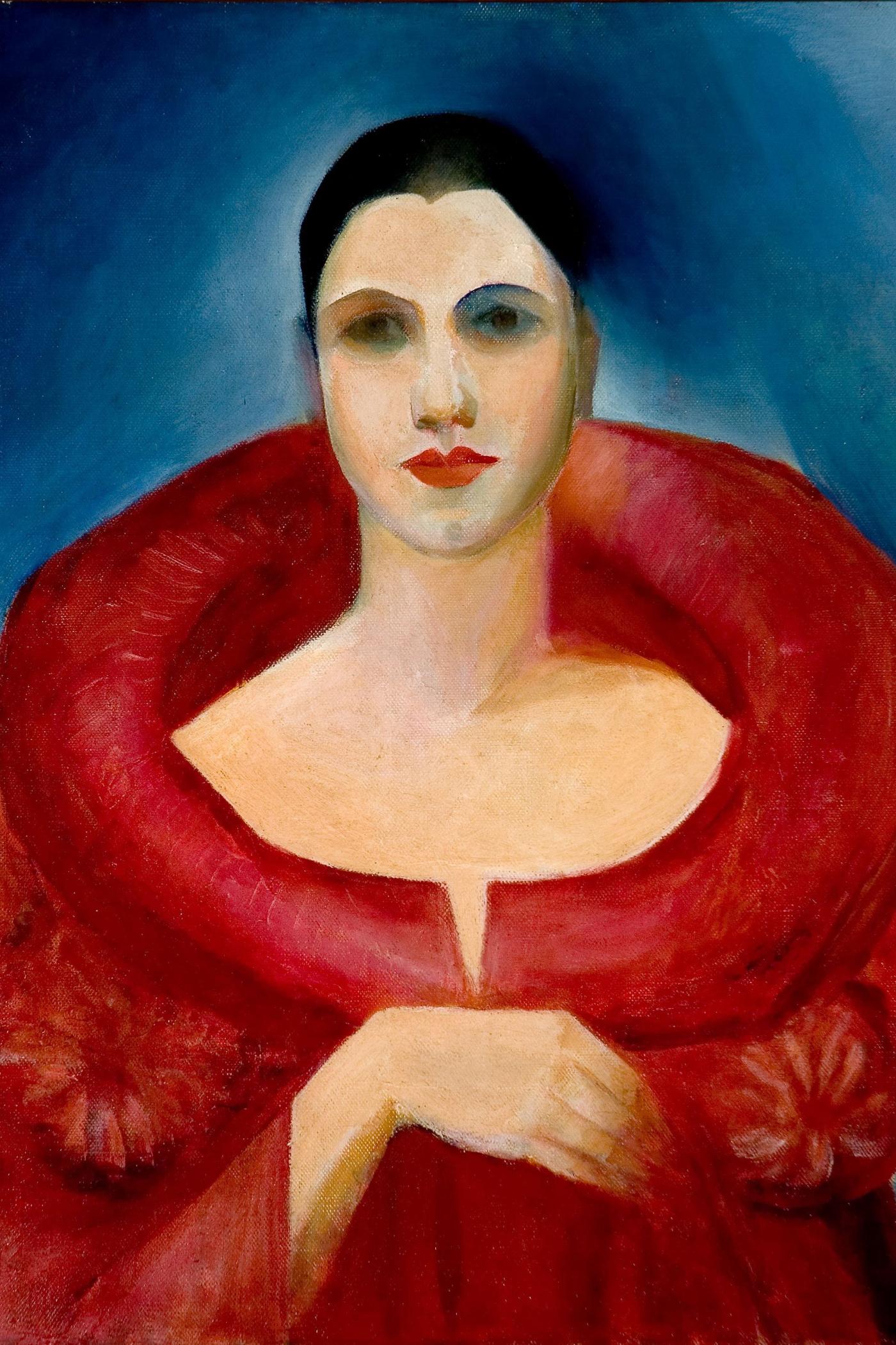 Self Portrait In Red Coat (Auto-retrato Manteau rouge) - Tarsila do ...